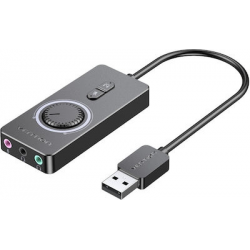 VENTION CDRBF USB 2.0 κάρτα ήχου 3 θύρες και επιλογέα